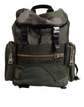 Dolce & Gabbana Military Green Patchwork Travel Backpack Bag -   -  Dolce & Gabbana.